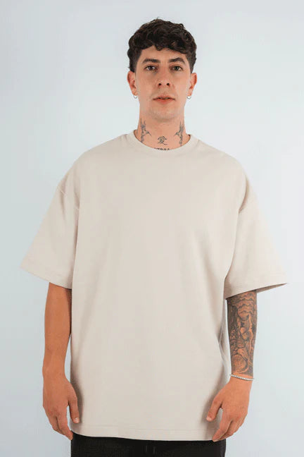 CAMISETA OVERSIZE ESSENTIAL | BEIGE