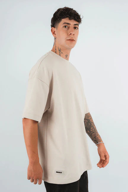 CAMISETA OVERSIZE ESSENTIAL | BEIGE