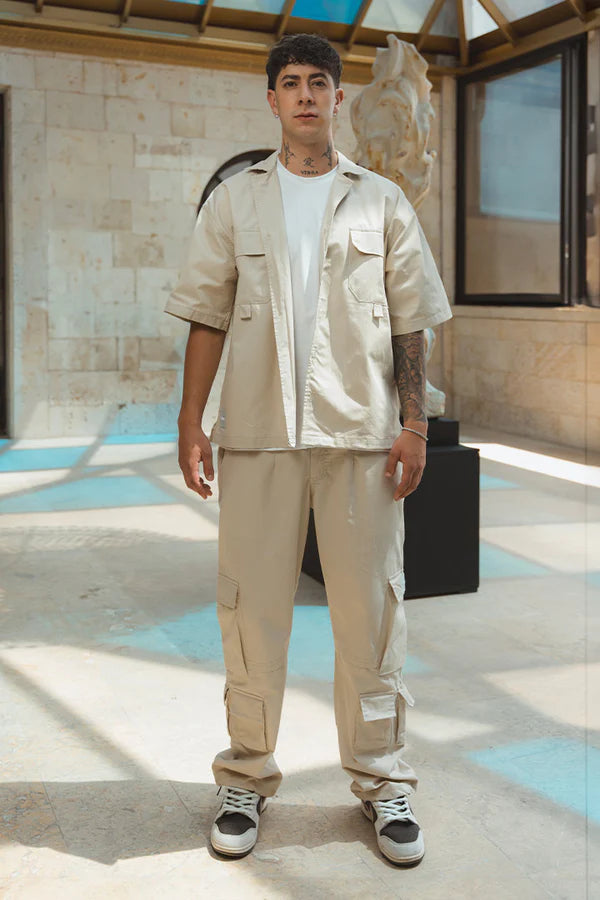 CARGO UTILITARIO EN DRILL | BEIGE
