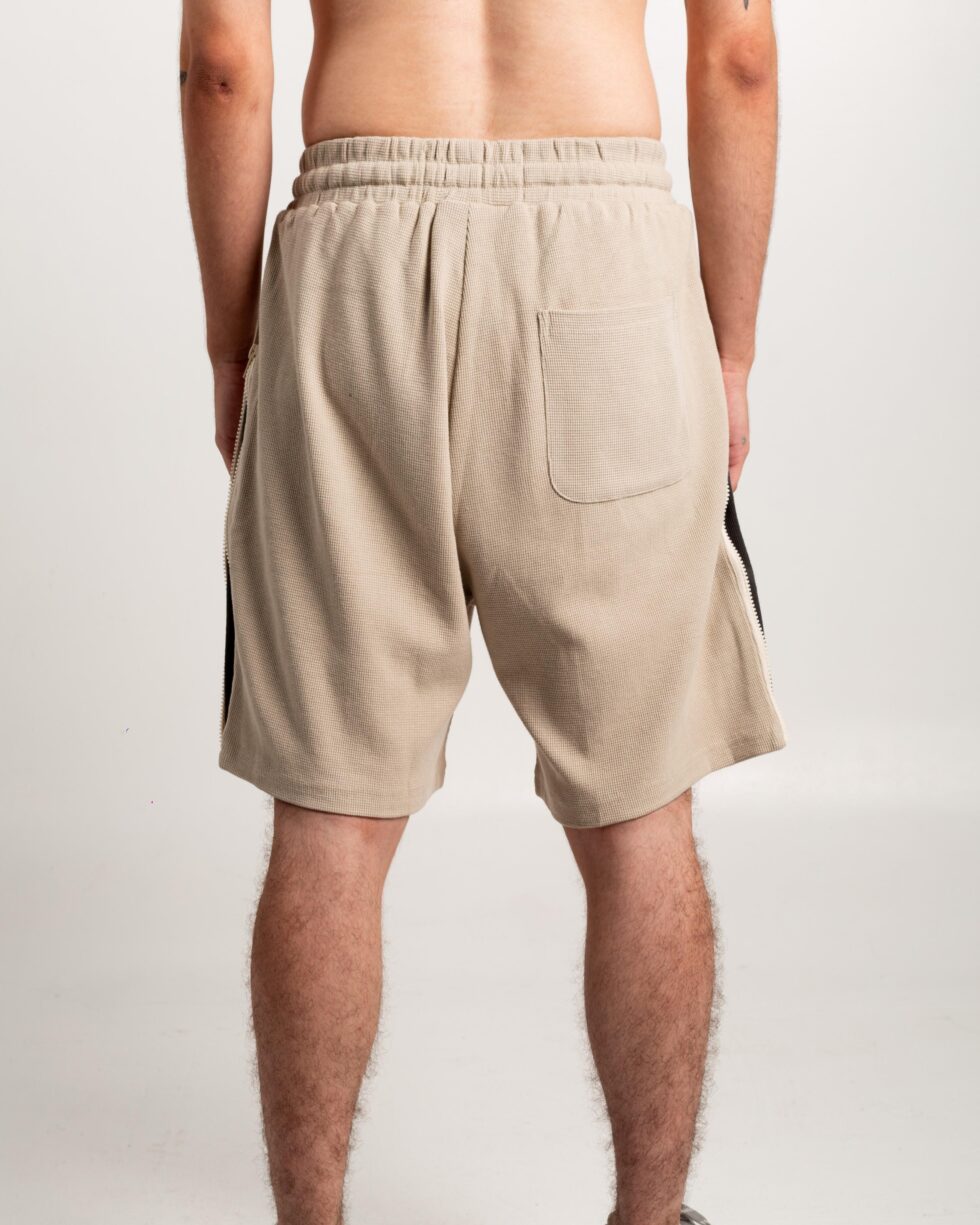 Zipper Shorts Beige