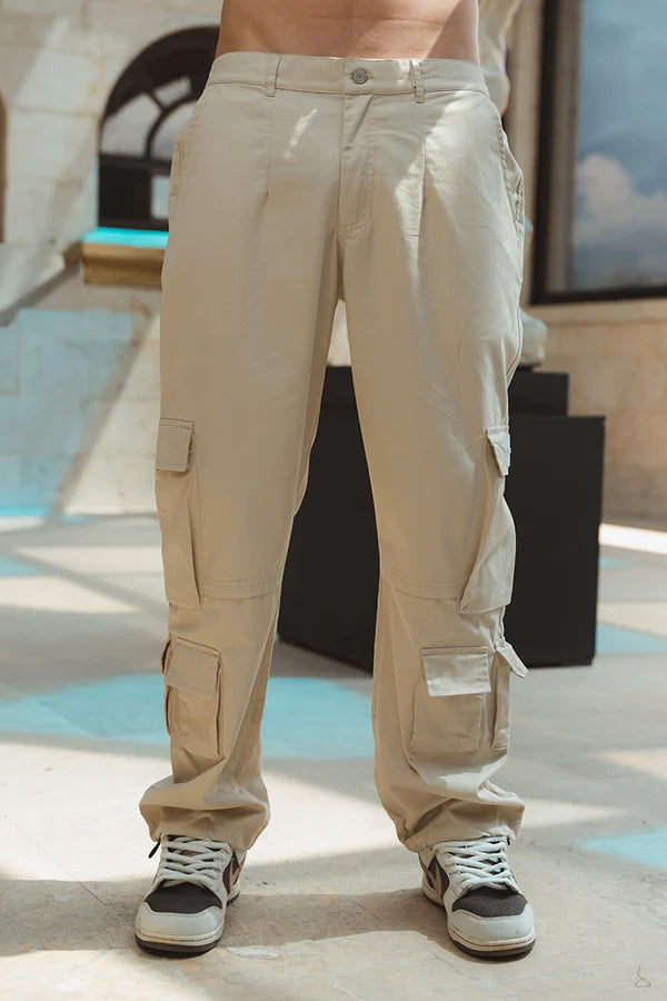 CARGO UTILITARIO EN DRILL | BEIGE
