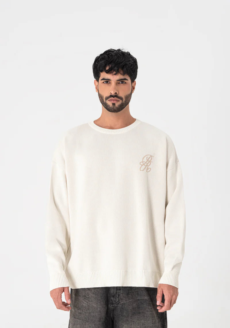 Lucky streets cream knitted sweater