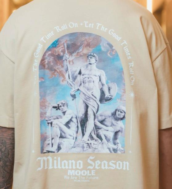Camiseta oversize kaki estampada MILANO